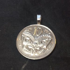 Maori coin pendant New Zealand